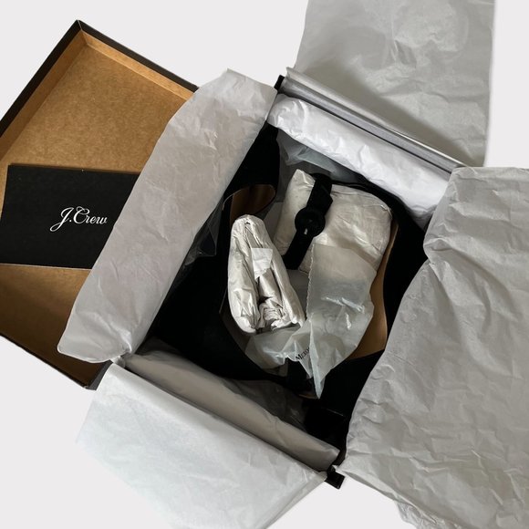 J. Crew Laila Suede Wedge in Black Size 6 NIB - Picture 9 of 10